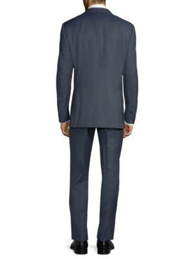 Shop Canali Modern-fit Wool Suit In Blue