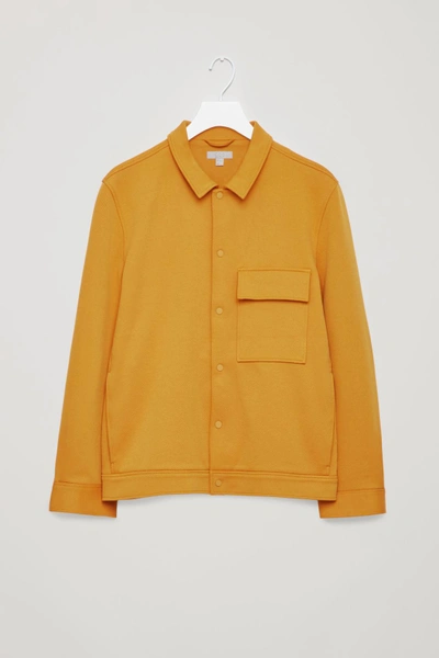 Shop Cos Cotton-twill Shirt Jacket In Yellow