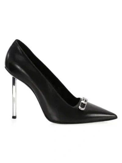 Shop Alexander Wang Amaia Ceo Leather Pumps In Black