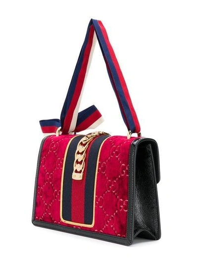 Shop Gucci Kleine 'sylvie Gg' Schultertasche In Red