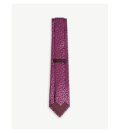 Shop Charvet Two-tone Mare Silk Tie In Burgundy