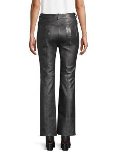 Shop Coach 1941 Flared Leather Pants In Black