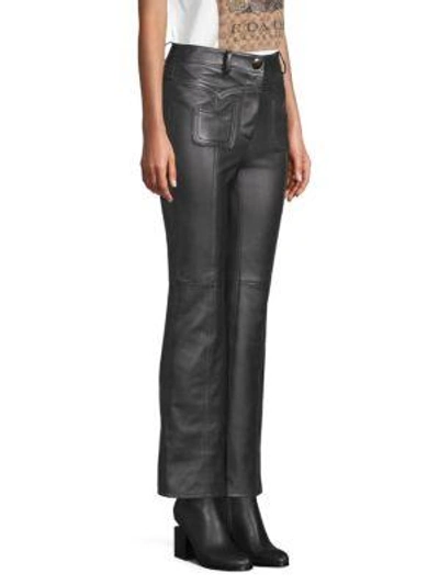 Shop Coach 1941 Flared Leather Pants In Black