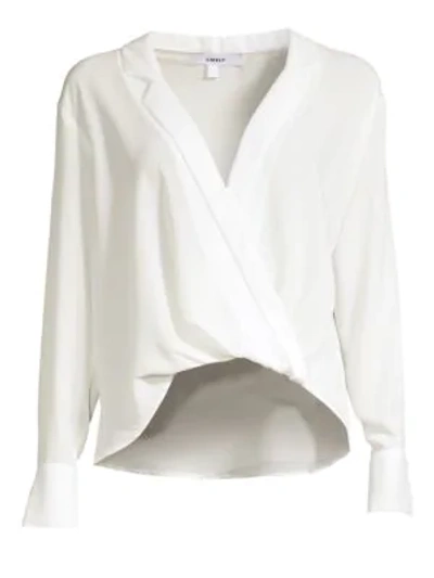 Shop Likely Mimi Wrap Front Top In White