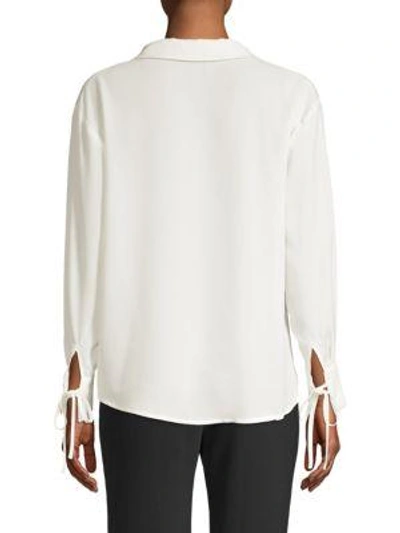 Shop Likely Mimi Wrap Front Top In White