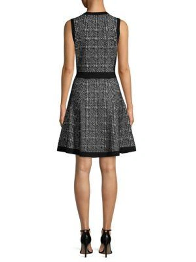 Shop Kate Spade Out West Mod Plaid Sweater Dress In Black