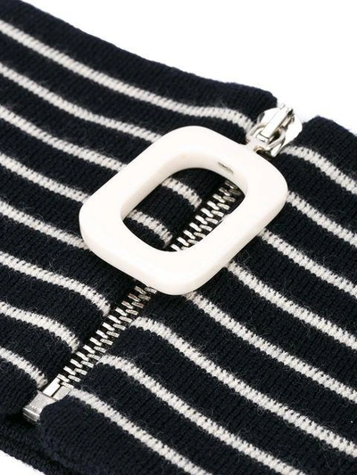 Shop Jw Anderson Striped Neckband In Blue