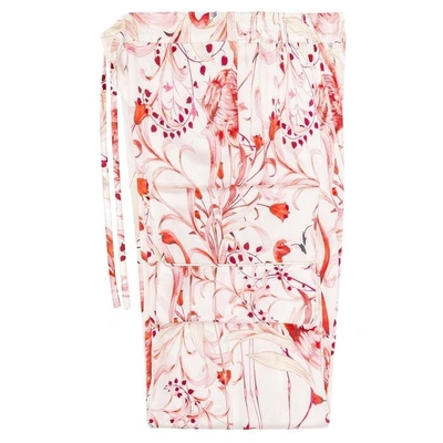 Shop Radice Elisabetha Silk Pyjama In Pink Flamingo - Bottom