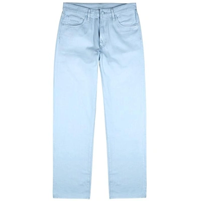 Shop Mc Overalls Light Blue Straight-leg Jeans In Denim