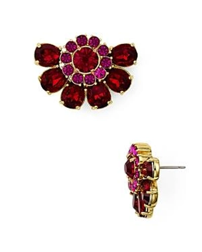 Shop Kate Spade New York Cluster Stud Earrings In Red/gold