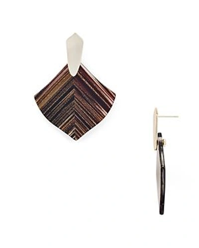 Shop Kendra Scott Astoria Geometric Drop Earrings In Brown