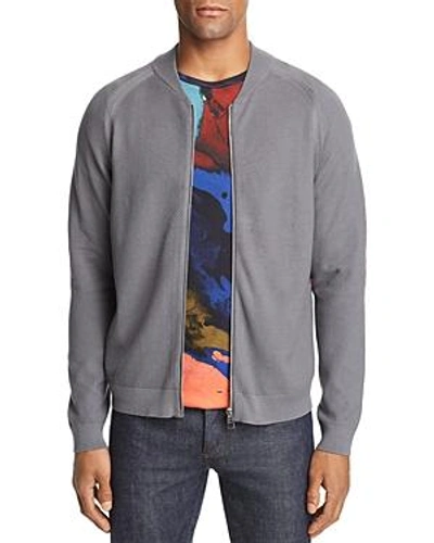 Shop Ps By Paul Smith Knit Zip Cardigan In Gray