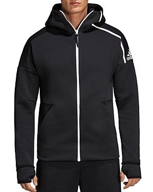 Adidas Originals Men S Z N E Fast Release Full Zip Hoodie Black Modesens