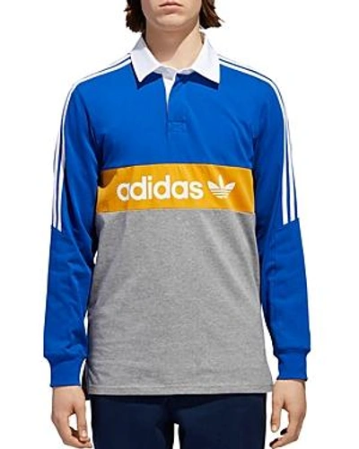 Adidas Originals Heritage Rugby Polo Shirt In Collegiate Royal/core  Heather/tactile Yellow F17/white | ModeSens