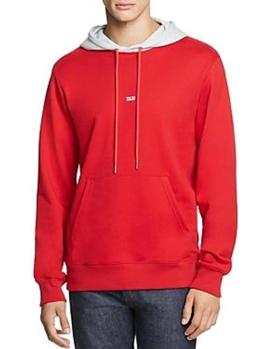 Shop Helmut Lang Taxi Graphic Hooded Sweatshirt In Hong Kong / Red