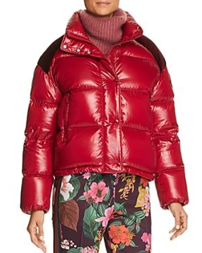 Shop Moncler Chouette Jacket In Dark Red
