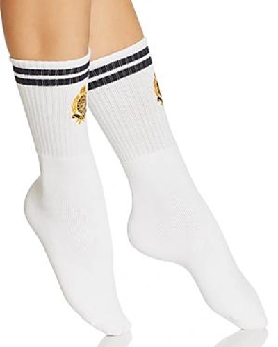Shop Ralph Lauren Polo  Throw It Back Logo Crew Socks In White