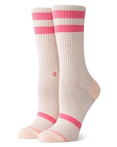 Shop Stance Classic Uncommon Crew Socks In Heather Pink