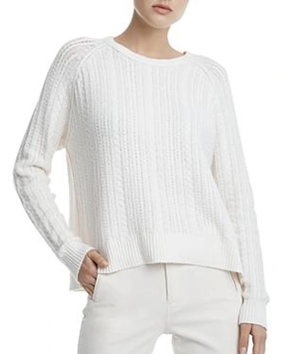 Shop Atm Anthony Thomas Melillo Relaxed Cable Sweater In Ivory