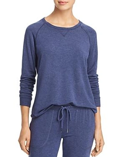 Shop Pj Salvage Lounge Essential French Terry Lounge Top In Denim