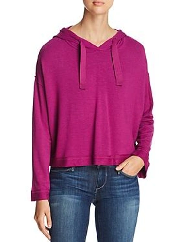 Shop Marc New York Performance Boxy Cropped Hoodie In Opulent Berry Heather