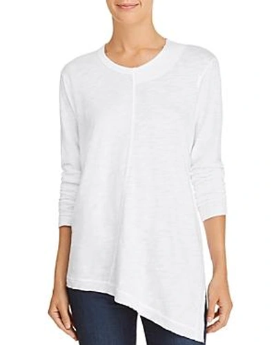 Shop Wilt Long-sleeve Asymmetric Cotton Tee In White