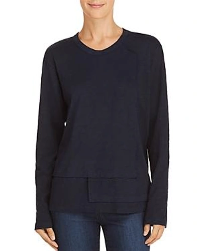 Shop Wilt Long-sleeve Tiered-hem Tee In Abyss