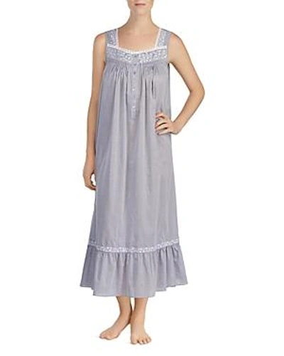 Shop Eileen West Long Sleeveless Nightgown In Charcoal