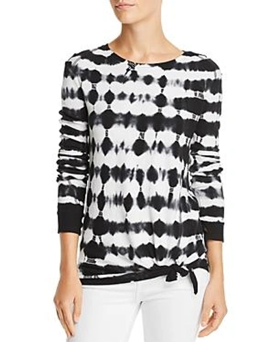 Shop Generation Love Dylan Tie-dye Tie-front Tee In Black/white