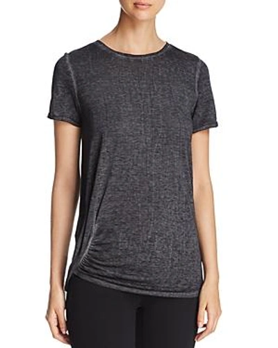Shop Marc New York Performance Short-sleeve Ruched Tee In Black