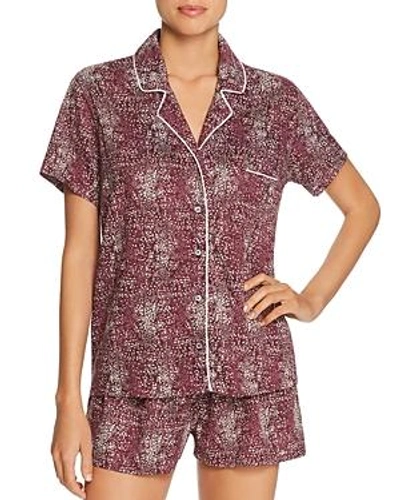 Shop Splendid Intimates Piped Short Pajama Set In Speckled Dot