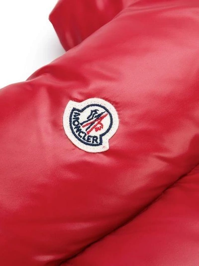 Shop Moncler Puffer Collar - Red