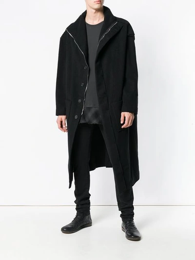 Shop Andrea Ya'aqov Reversible Belted Coat - Black