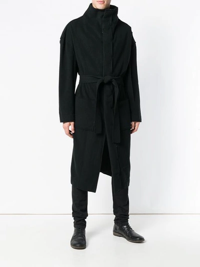 Shop Andrea Ya'aqov Reversible Belted Coat - Black