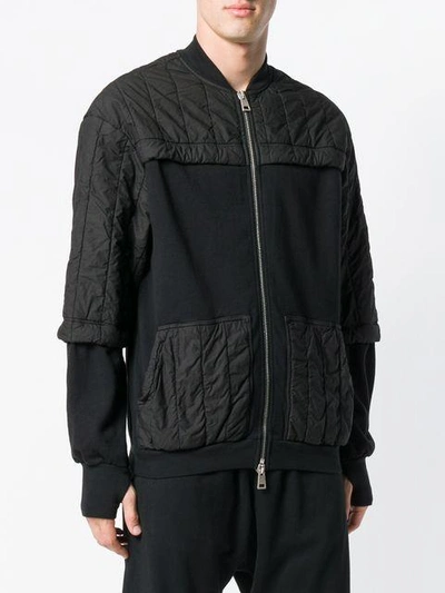 Shop Andrea Ya'aqov Padded Bomber Jacket - Black