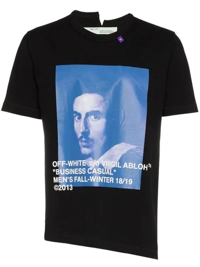 Shop Off-white Bernini Graphic Print Cotton T-shirt - Black