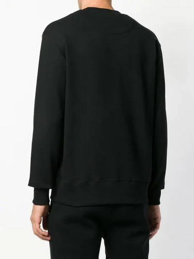 Shop Versus Safety Pin Print Sweatshirt In Black