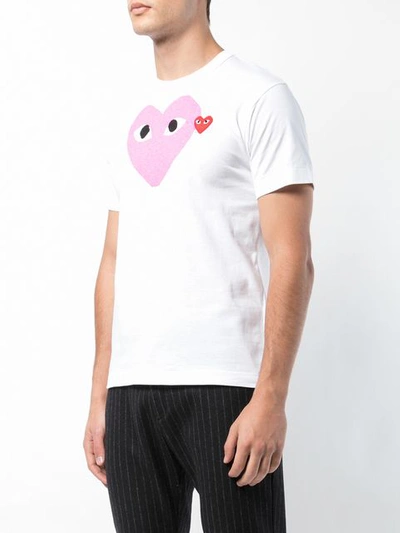 Comme des Garçons Play Oversized Heart Print T-Shirt - Pink