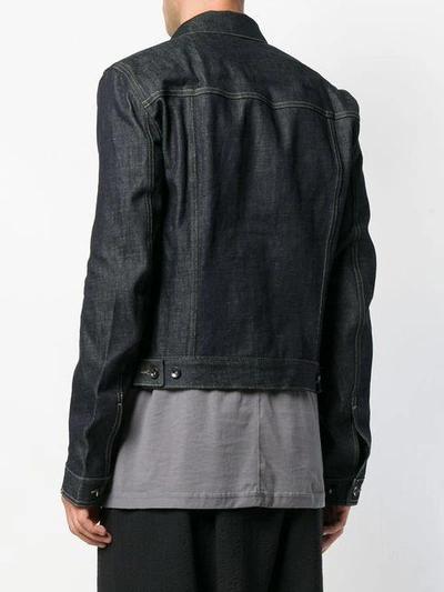 Shop Rick Owens Drkshdw Short Denim Jacket - Blue