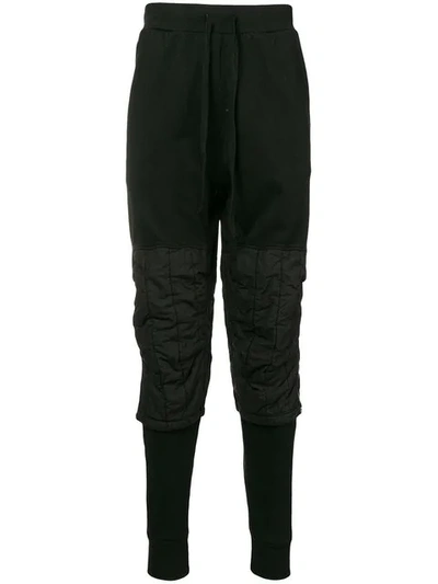 Shop Andrea Ya'aqov Padded Layered Track Trousers - Black