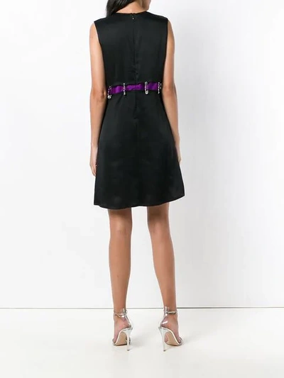 Shop Versus Safety Pin Shift Dress - Black