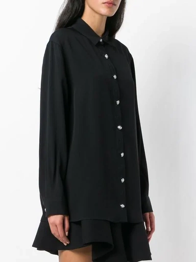 Shop Versus Safety Pin Embroidered Shirt - Black