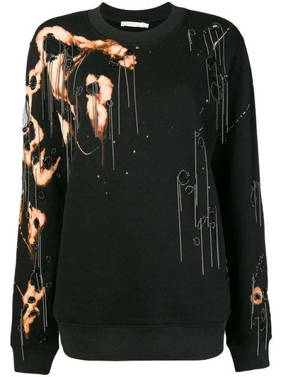 Shop Amen Destroyed Effect Sweatshirt In Black