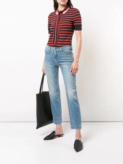 striped bow T-shirt