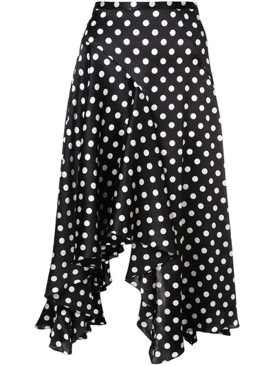 Shop Caroline Constas Polka Dot Skirt - Black
