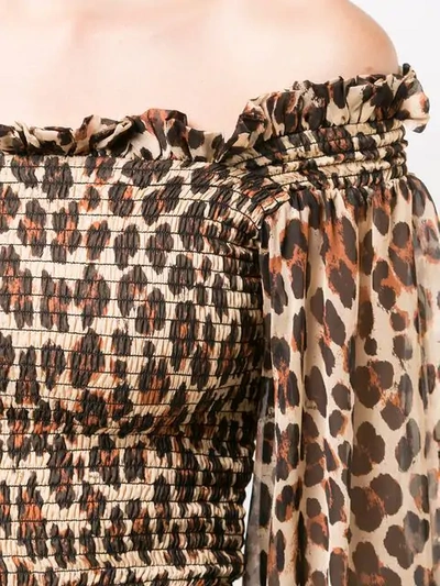 Shop Caroline Constas Leopard Print Blouse - Brown