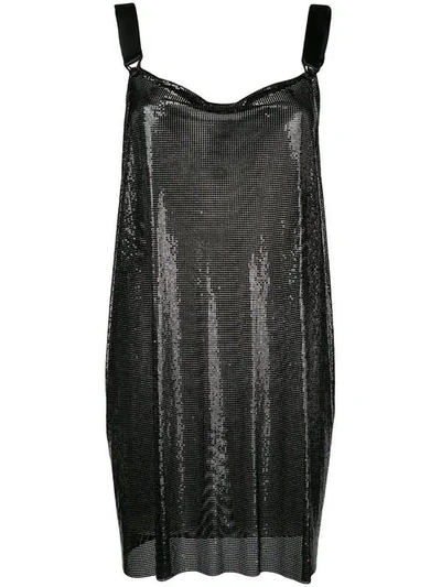 Shop Paco Rabanne Chainmail Mini Dress - Black