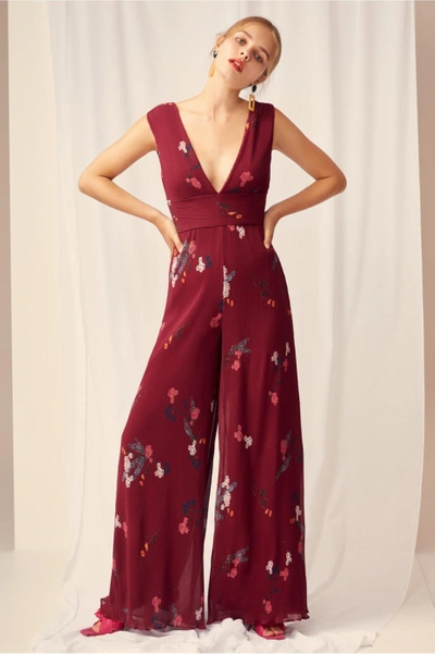 Shop Keepsake Night Fall Jumpsuit In Plum Floral