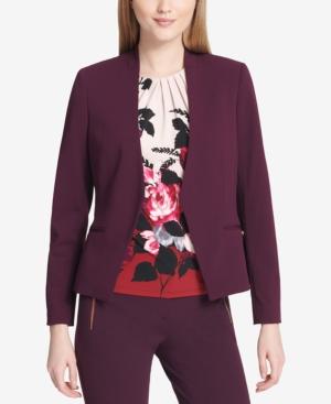 calvin klein collarless blazer