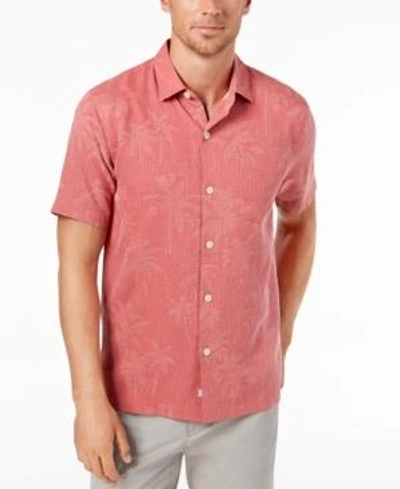 Shop Tommy Bahama Men's Digital Palms Shirt In Forever Pink